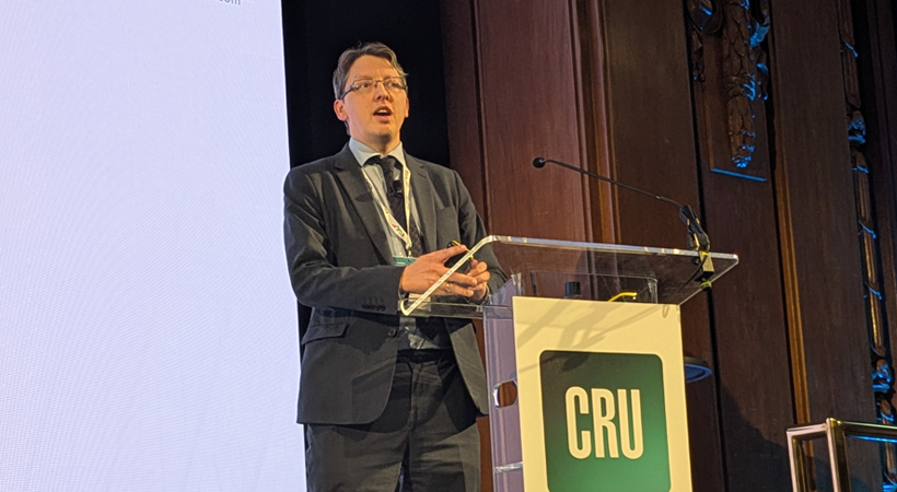 Ross Strachan, Head of Aluminium Raw Materials at CRU, at the recent World Aluminium Summit in London, UK.